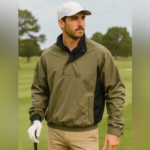 FJ FOOTJOY DRYJOYS Jacket Pullover Golf‎ Men's Tour Old Money Half Zip medium